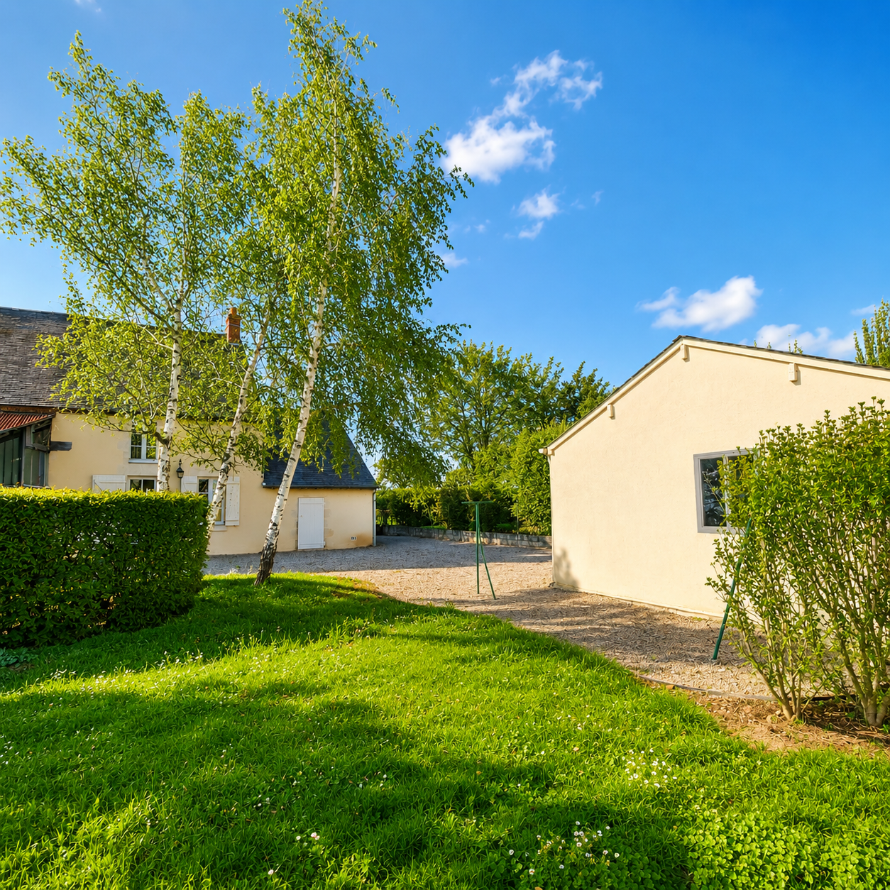 Maison en pierres rénovée avec jardin et garage, à 5 minutes